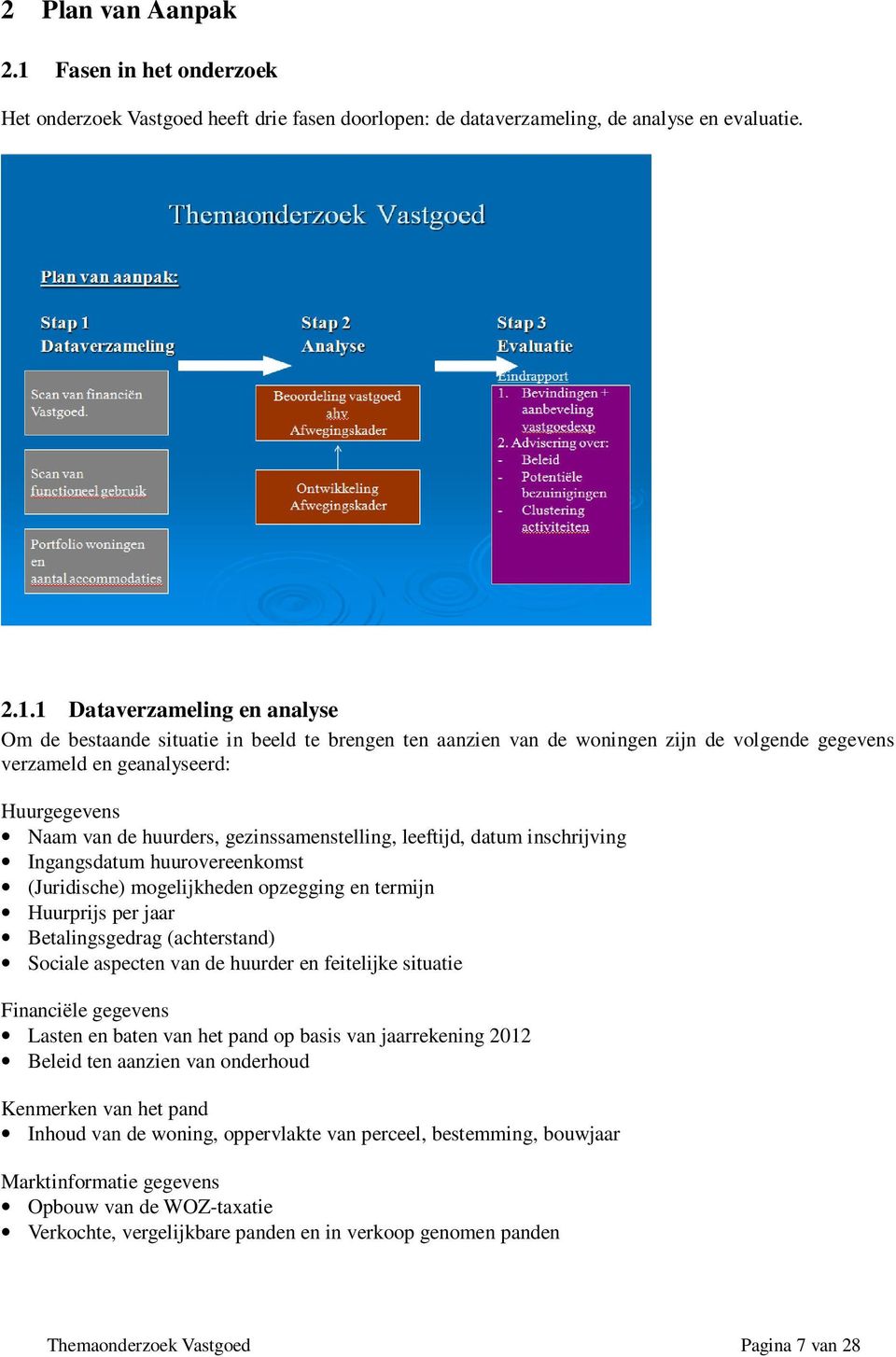 1 Dataverzameling en analyse Om de bestaande situatie in beeld te brengen ten aanzien van de woningen zijn de volgende gegevens verzameld en geanalyseerd: Huurgegevens Naam van de huurders,