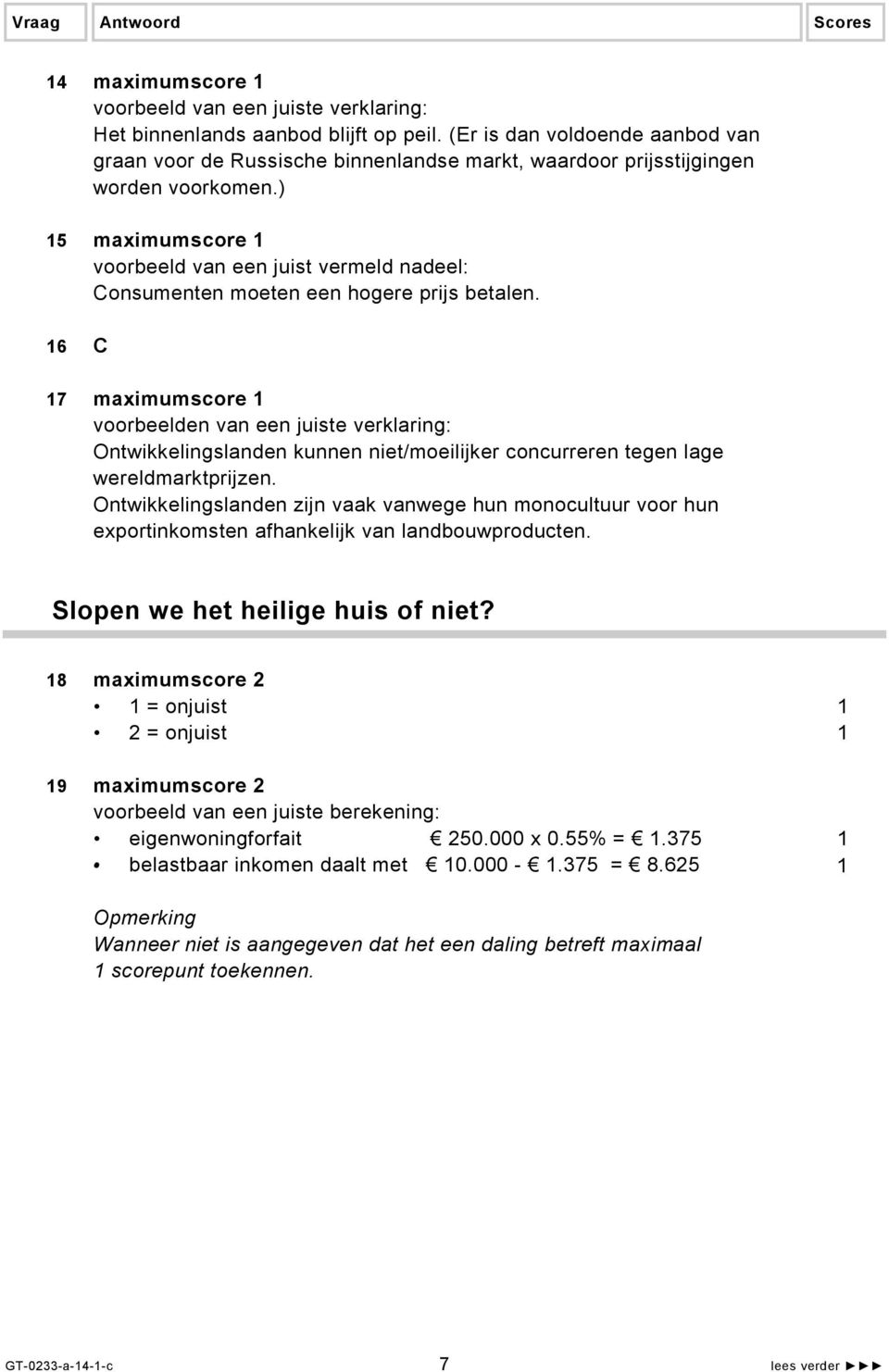 ) 15 maximumscore 1 voorbeeld van een juist vermeld nadeel: Consumenten moeten een hogere prijs betalen.