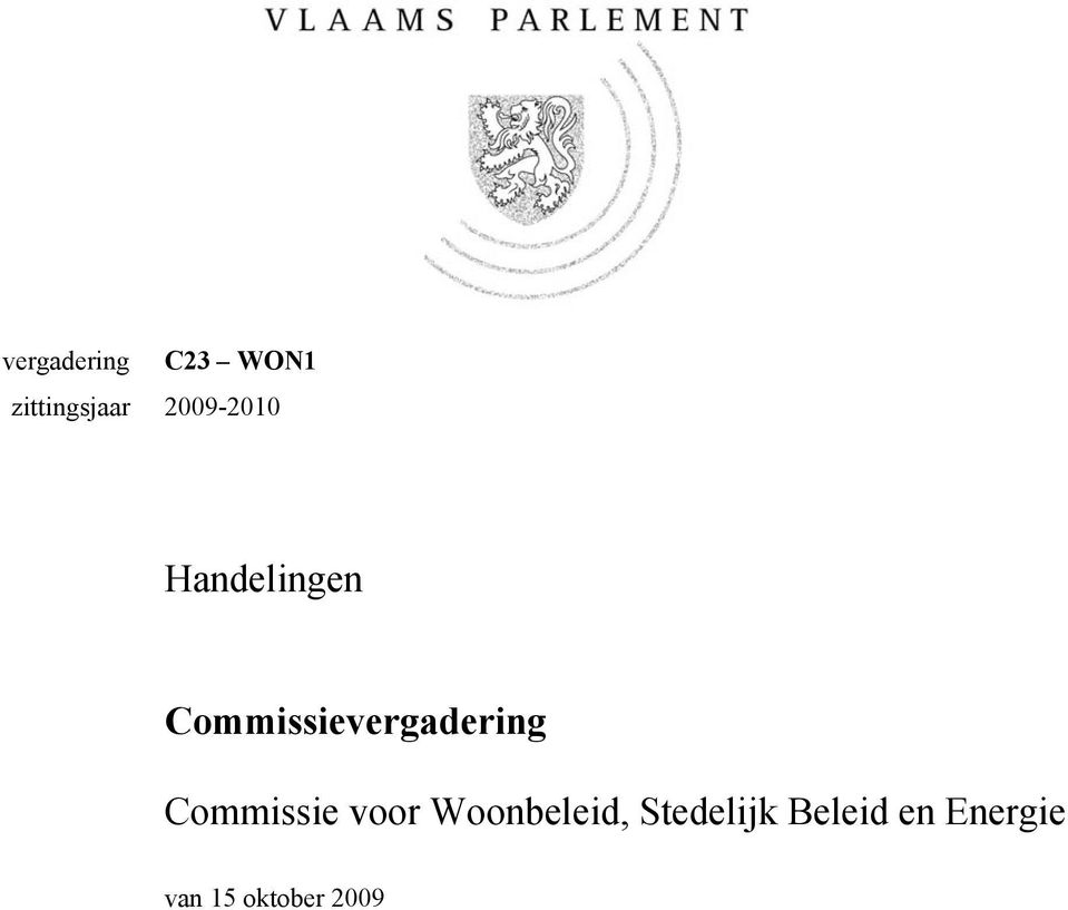 Commissievergadering Commissie voor