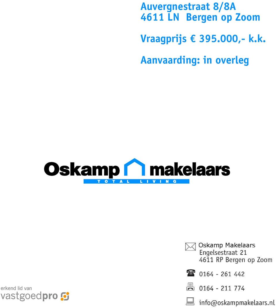 Vraagprijs 395.000,- k.