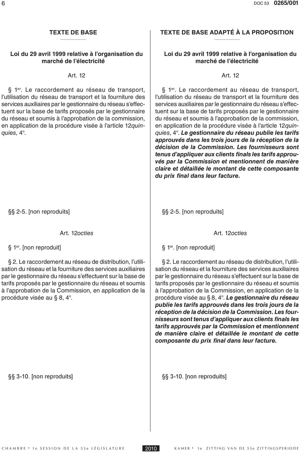 gestionnaire du réseau et soumis à l approbation de la commission, en application de la procédure visée à l article 12quinquies, 4.