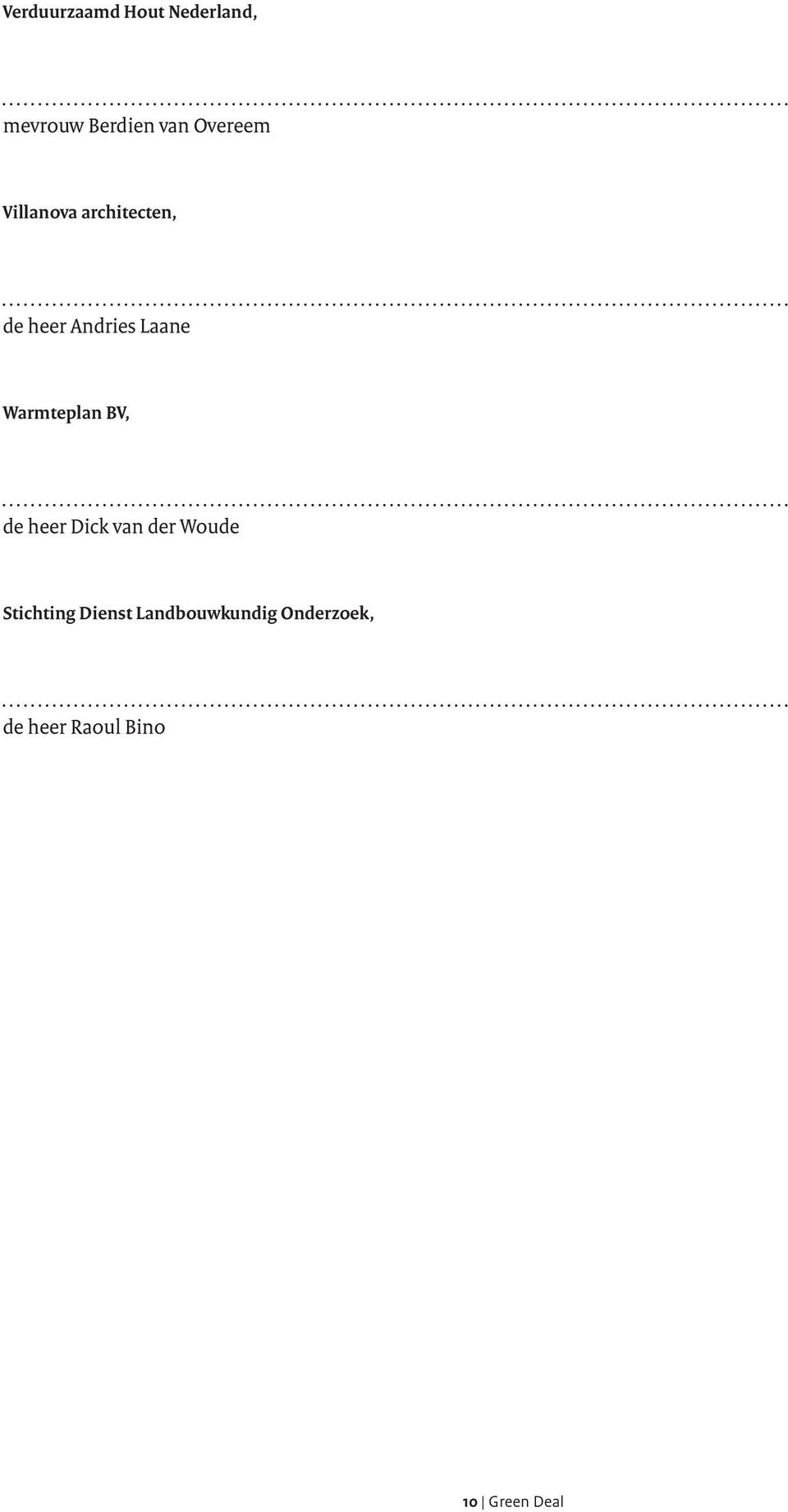 Warmteplan BV, de heer Dick van der Woude Stichting