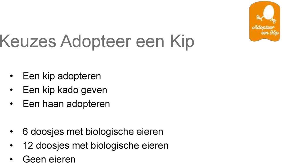 adopteren 6 doosjes met biologische