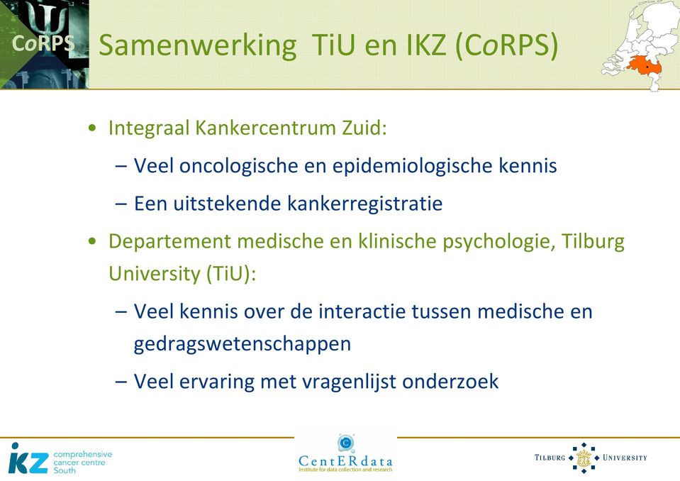 Departement medische en klinische psychologie, Tilburg University (TiU): Veel