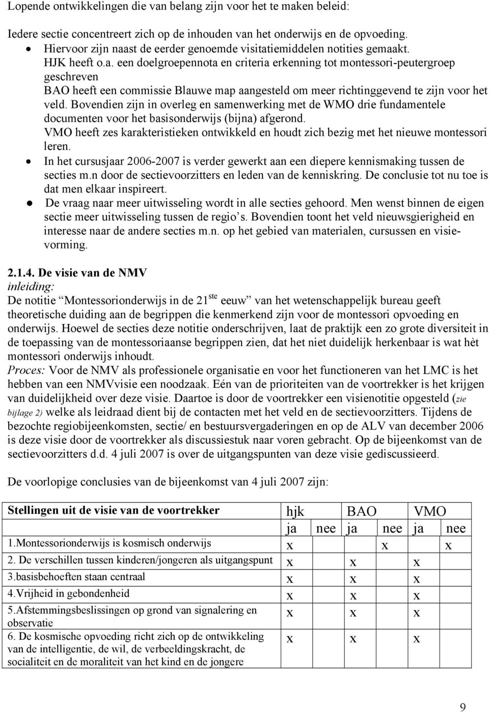 Bovendien zijn in overleg en samenwerking met de WMO drie fundamentele documenten voor het basisonderwijs (bijna) afgerond.