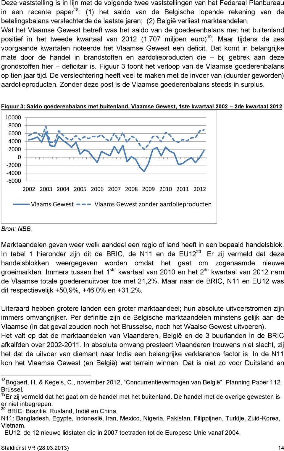 707 miljoen euro) 19. Maar tijdens de zes voorgaande kwartalen noteerde het Vlaamse Gewest een deficit.