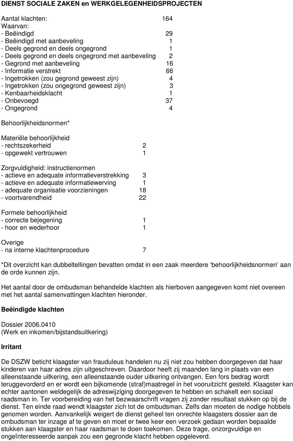 - Ongegrond 4 Behoorlijkheidsnormen* Materiële behoorlijkheid - rechtszekerheid 2 - opgewekt vertrouwen 1 Zorgvuldigheid: instructienormen - actieve en adequate informatieverstrekking 3 - actieve en