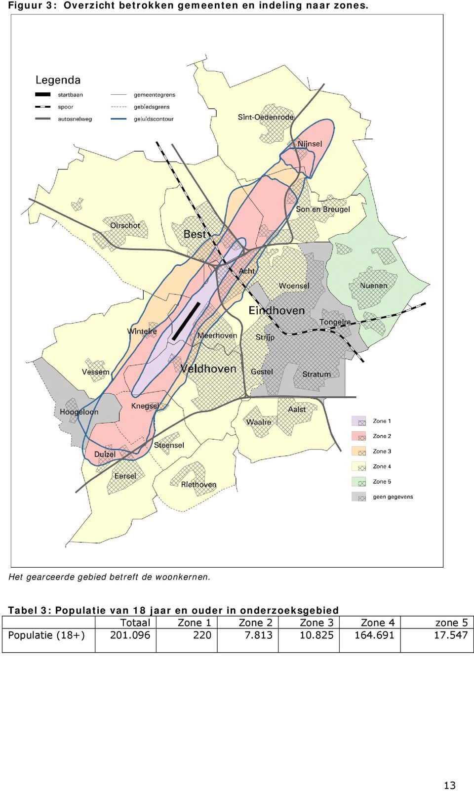 Tabel 3: Populatie van 18 jaar en ouder in onderzoeksgebied Totaal