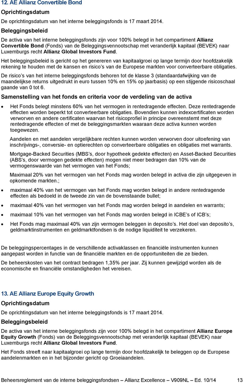 recht Allianz Global Investors Fund.