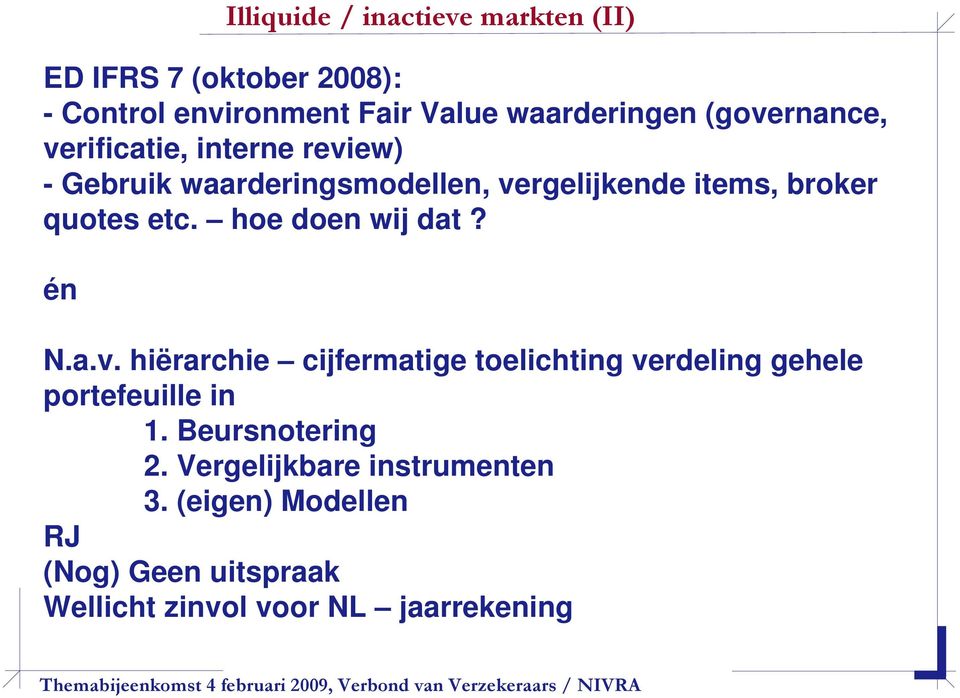 Beursnotering 2. Vergelijkbare instrumenten 3.