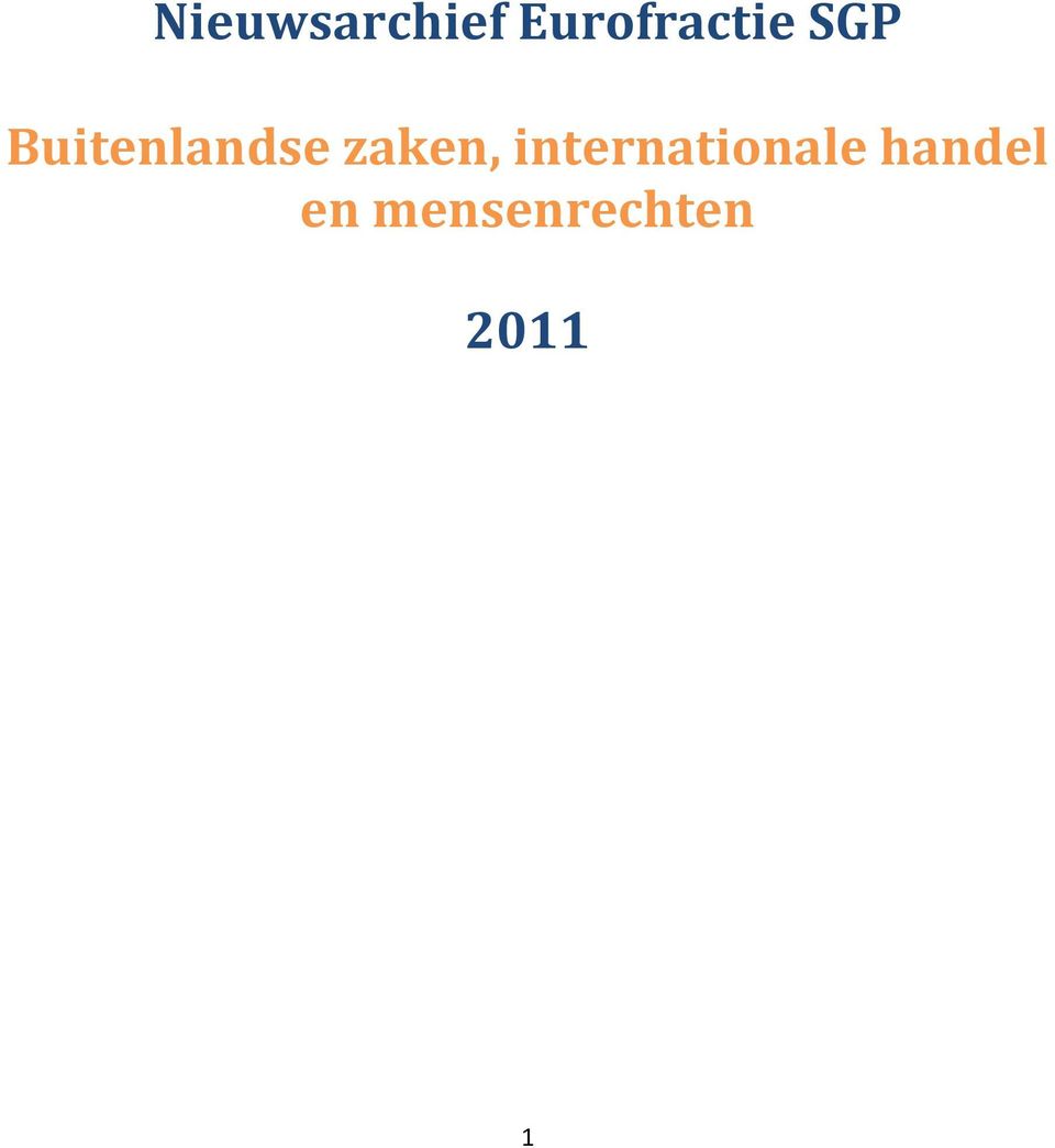 Buitenlandse zaken,