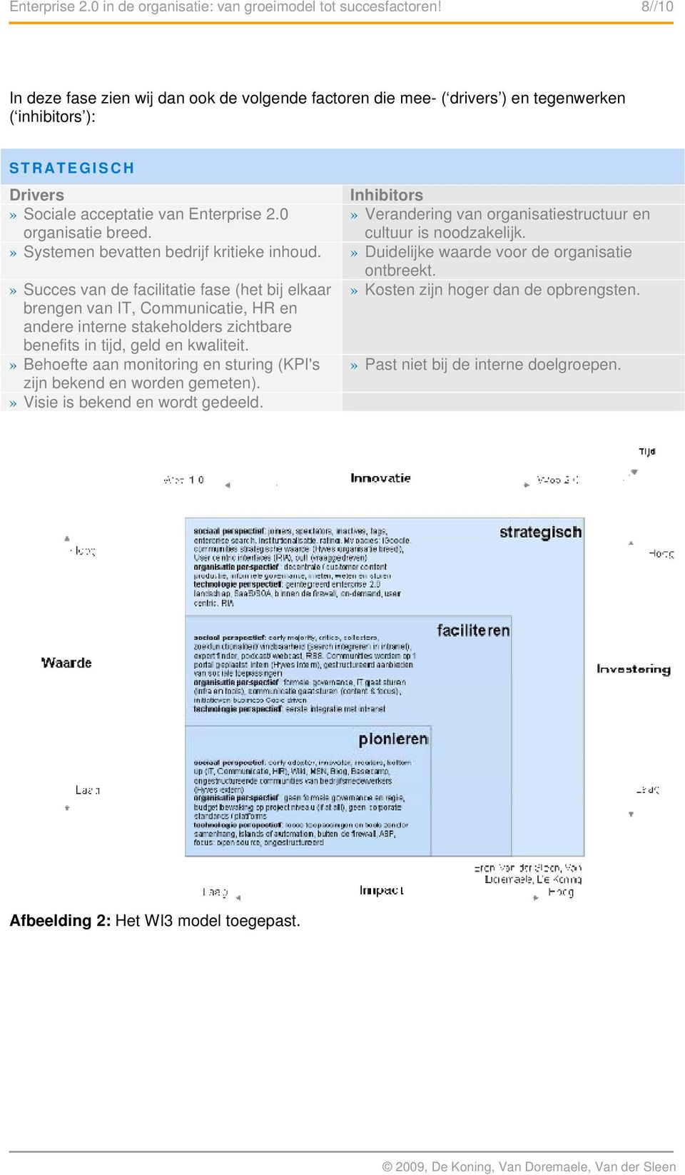 0» Verandering van organisatiestructuur en organisatie breed. cultuur is noodzakelijk.» Systemen bevatten bedrijf kritieke inhoud.» Duidelijke waarde voor de organisatie ontbreekt.