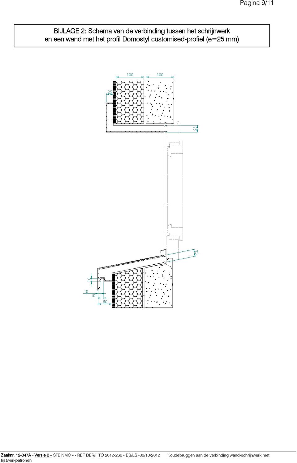 Domostyl customised-profiel (e=25 mm) Zaaknr.