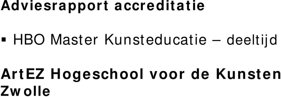 Kunsteducatie deeltijd