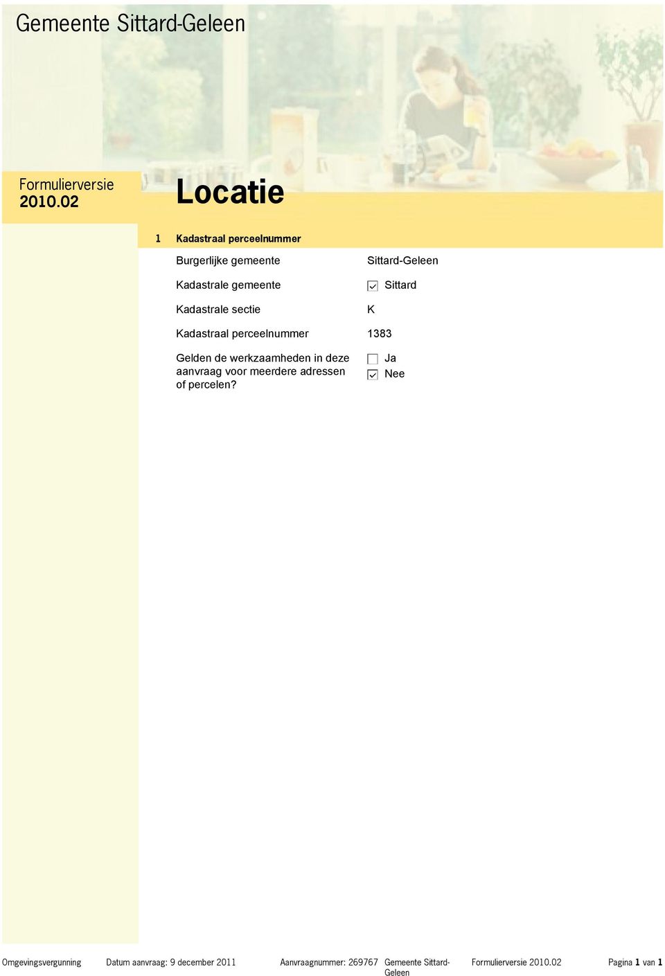 Kadastrale gemeente Kadastrale sectie Sittard- K Sittard