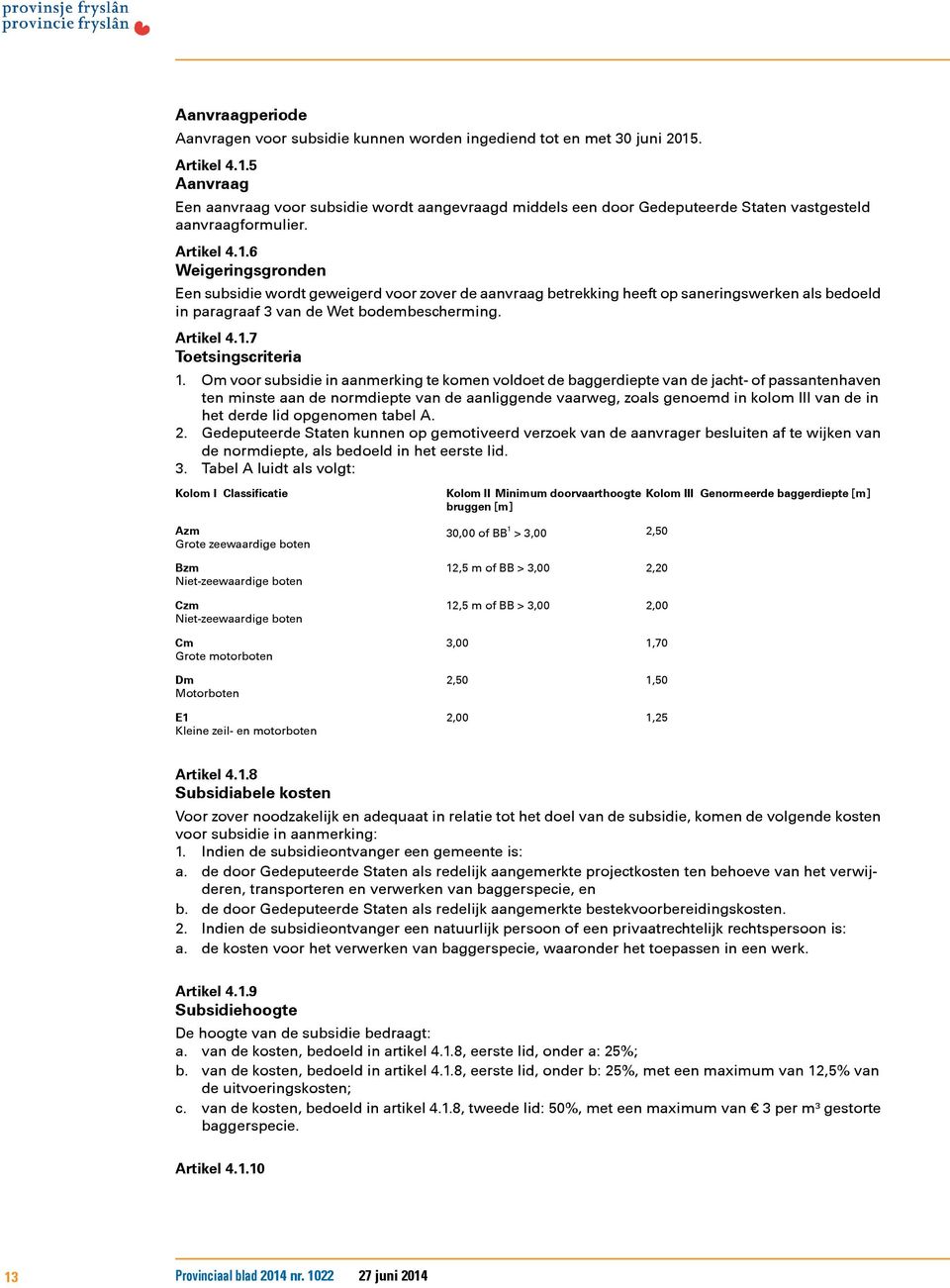 Artikel 4.1.7 Toetsingscriteria 1.