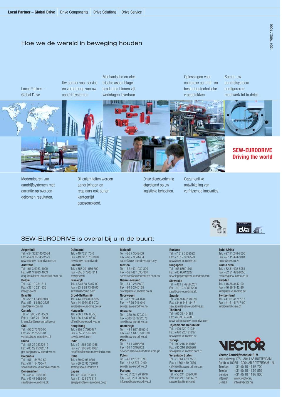 Samen uw aandrijfsysteem configureren: maatwerk tot in detail. SEW-EURODRIVE Driving the world Moderniseren van aandrijfsystemen met garantie op overeengekomen resultaten.