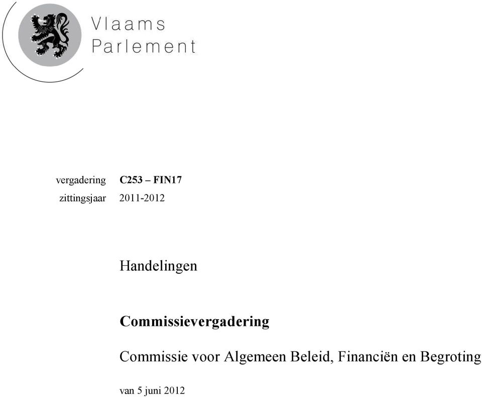 Commissievergadering Commissie voor