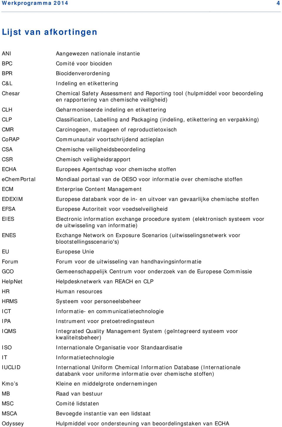 rapportering van chemische veiligheid) Geharmoniseerde indeling en etikettering Classification, Labelling and Packaging (indeling, etikettering en verpakking) Carcinogeen, mutageen of