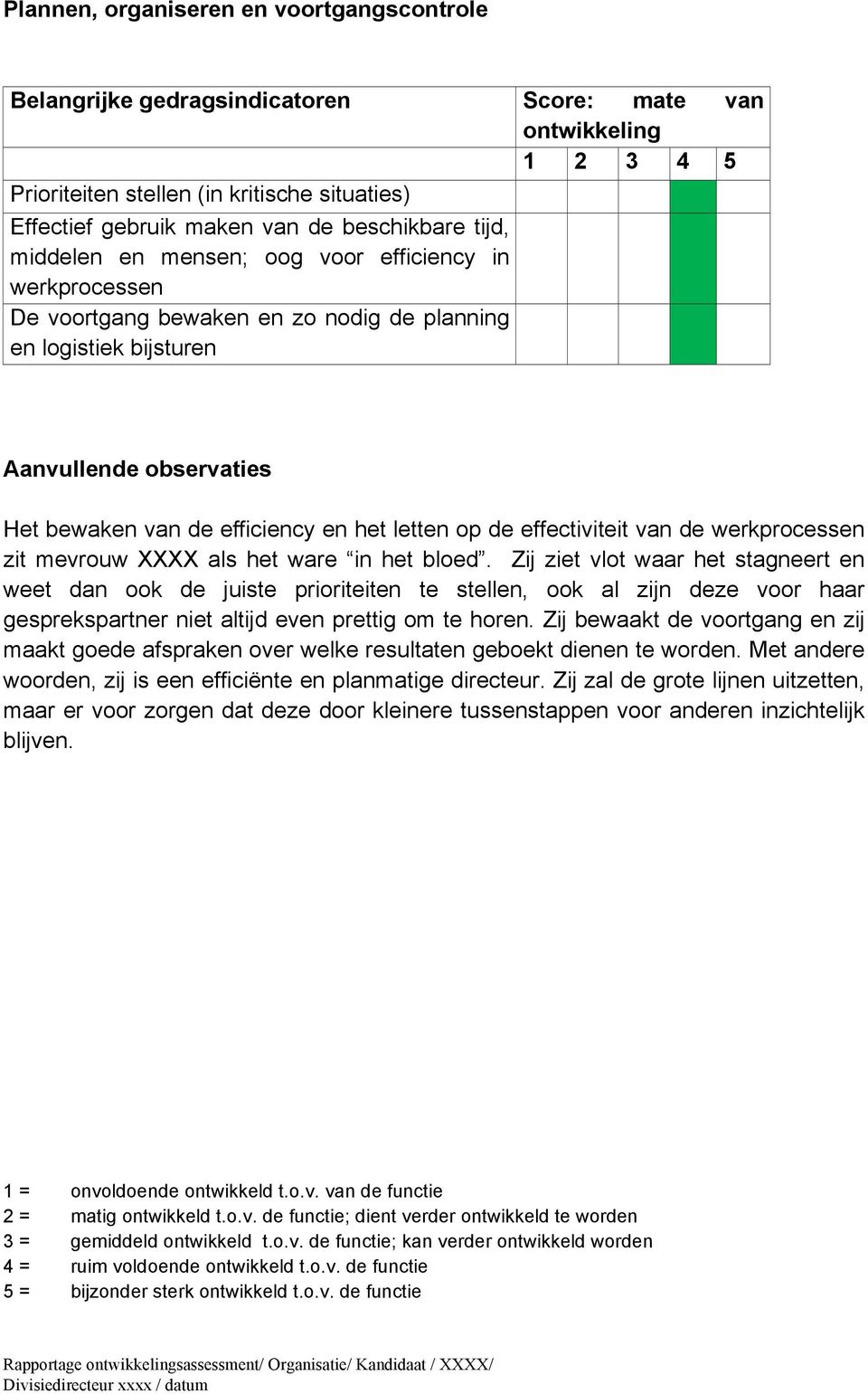 het letten op de effectiviteit van de werkprocessen zit mevrouw XXXX als het ware in het bloed.