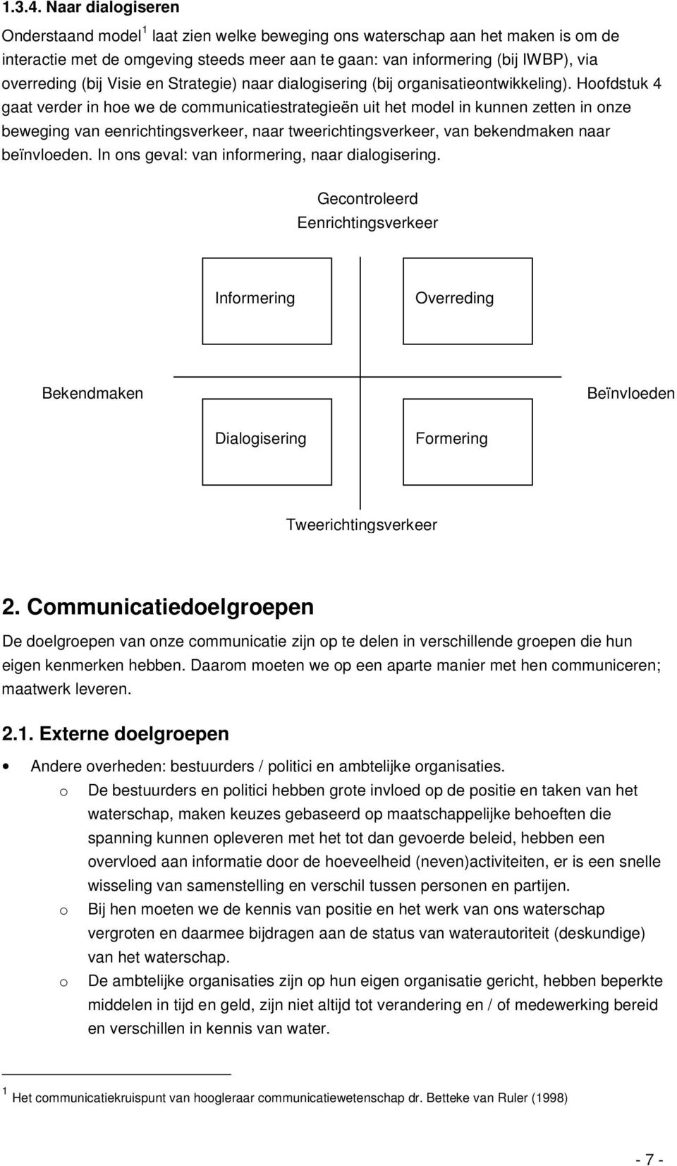 (bij Visie en Strategie) naar dialogisering (bij organisatieontwikkeling).