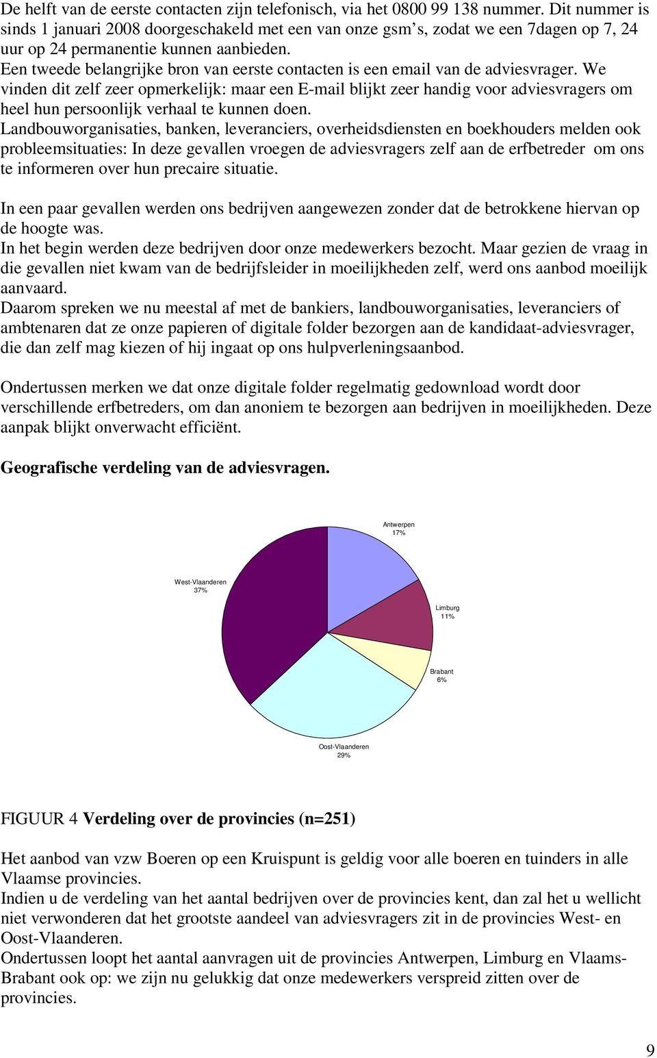 Een tweede belangrijke bron van eerste contacten is een email van de adviesvrager.