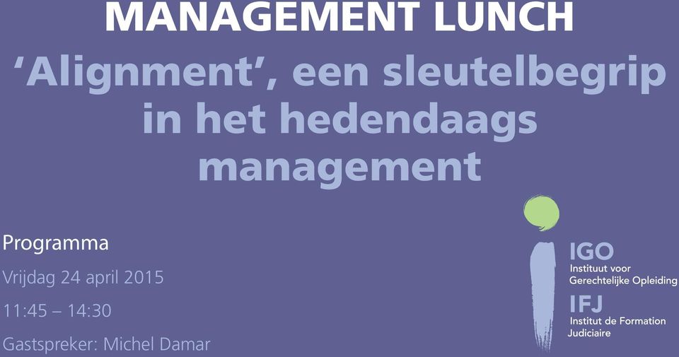 management Programma Vrijdag 24