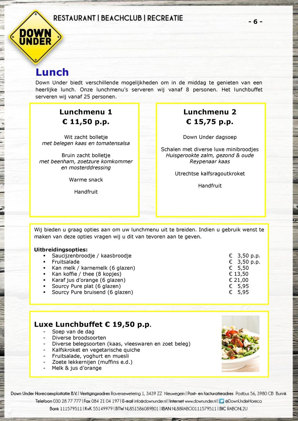 rsonen. Lunchmenu 1 11,50 p.