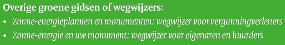 wegwijzer voor vergunningverleners