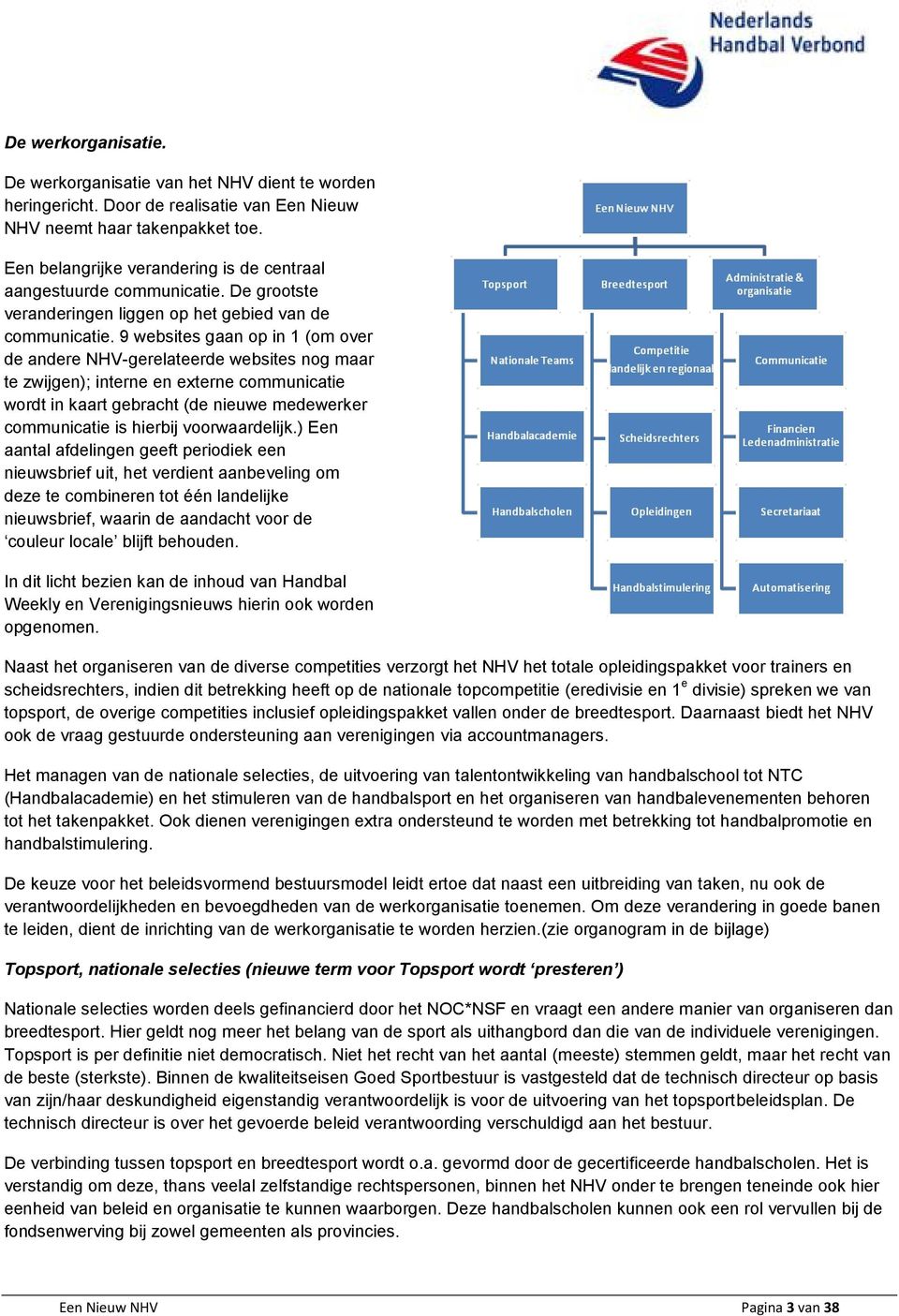 9 websites gaan p in 1 (m ver de andere NHV-gerelateerde websites ng maar te zwijgen); interne en externe cmmunicatie wrdt in kaart gebracht (de nieuwe medewerker cmmunicatie is hierbij vrwaardelijk.