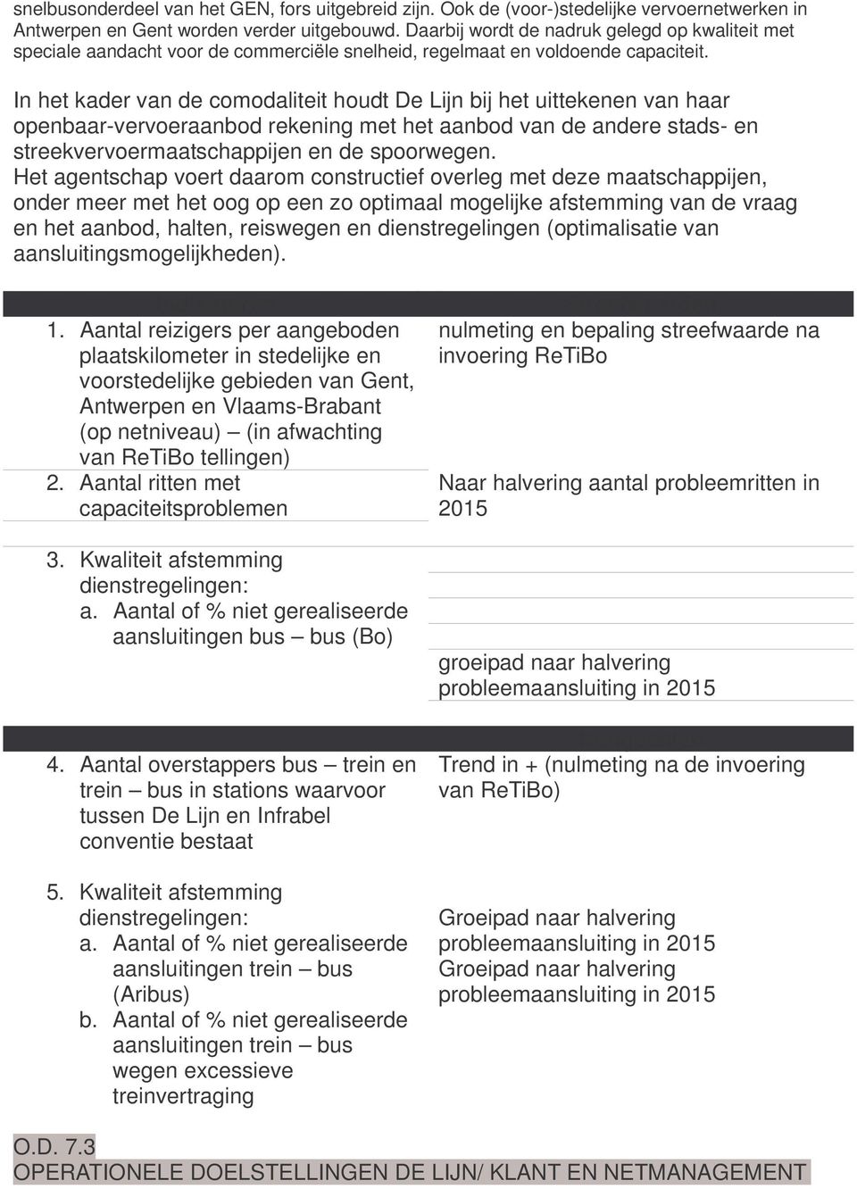 In ht kadr van d comodalitit houdt D Lijn bij ht uittknn van haar opnbaar-vrvoraanbod rkning mt ht aanbod van d andr stads- n strkvrvormaatschappijn n d spoorwgn.