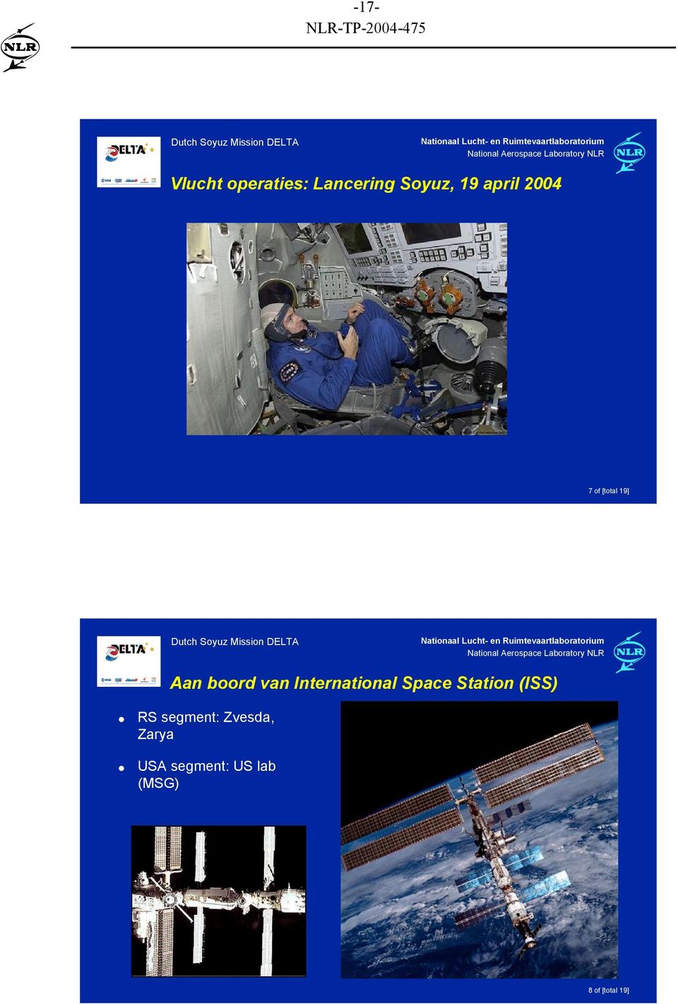 International Space Station (ISS) RS segment:
