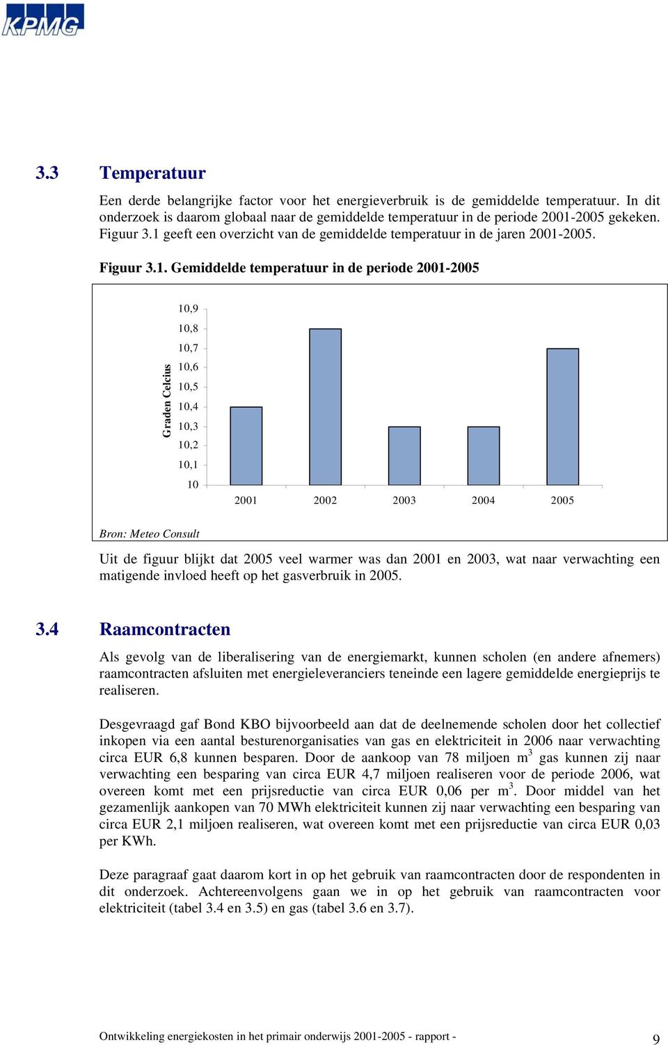 geeft een overzicht van de gemiddelde temperatuur in de jaren 2001-