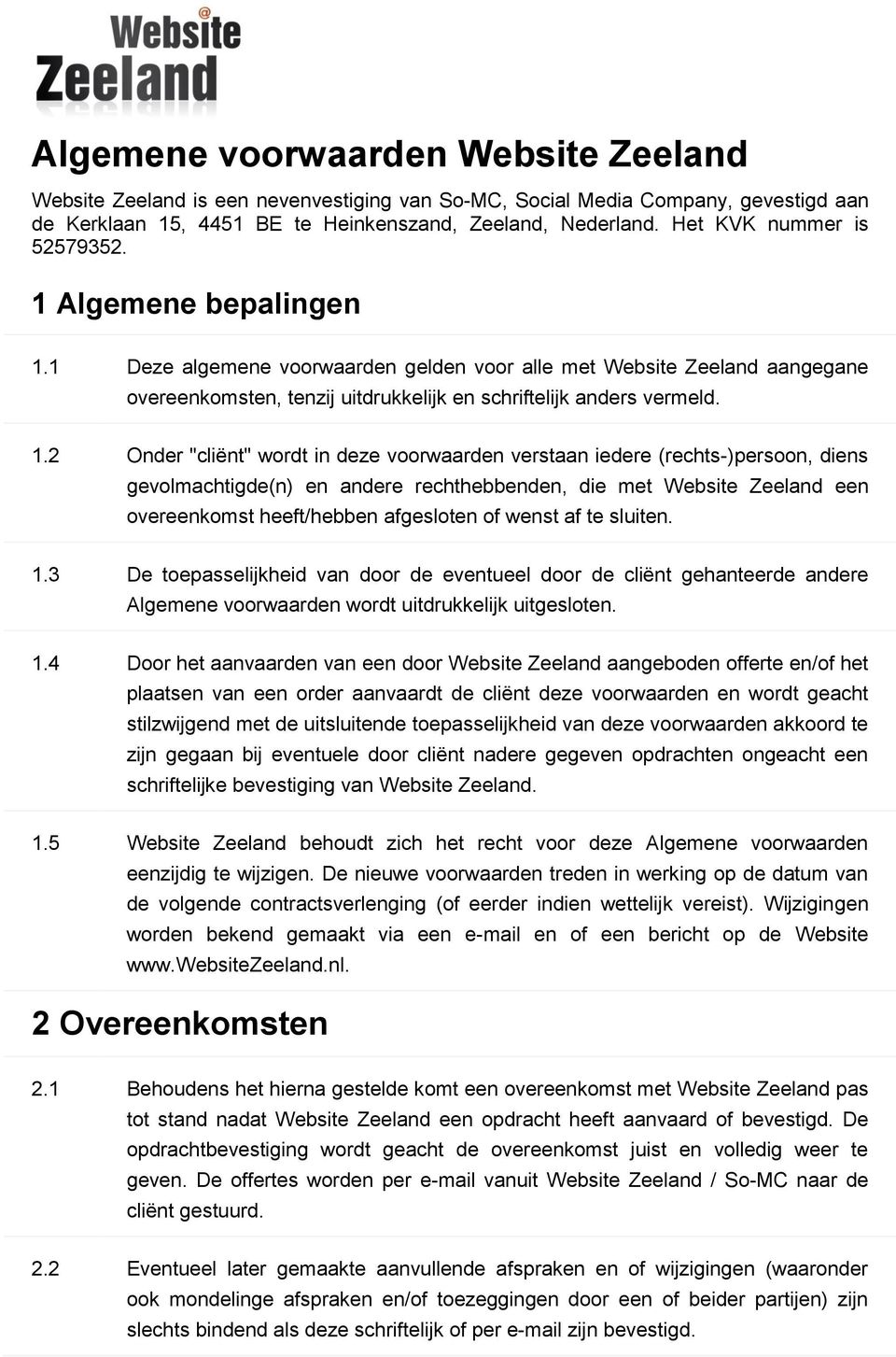 Algemene bepalingen 1.