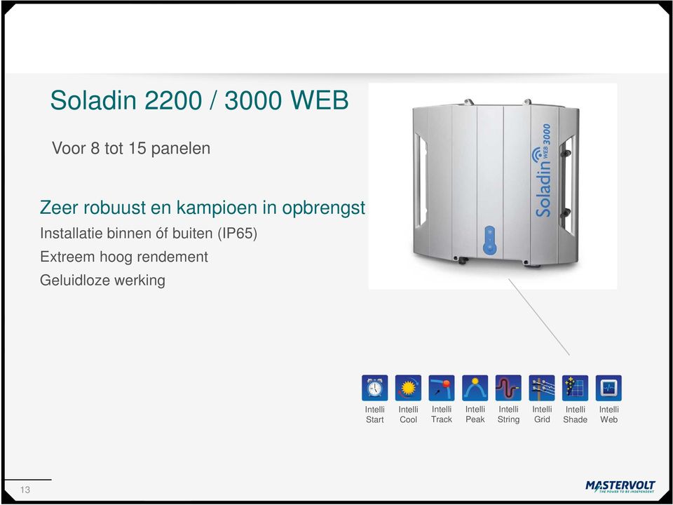 óf buiten (IP65) Extreem hoog rendement Geluidloze