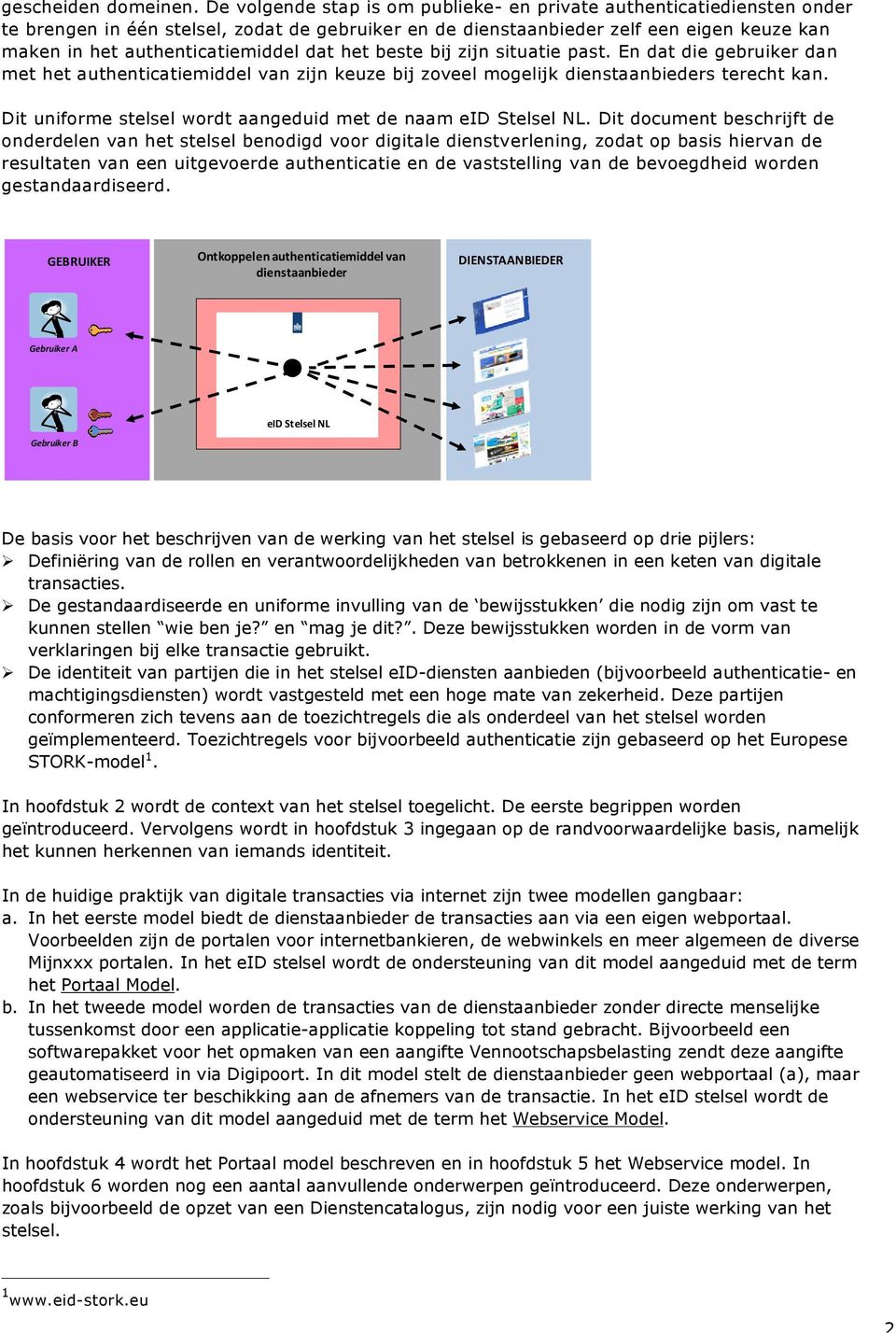 dat het beste bij zijn situatie past. En dat die gebruiker dan met het authenticatiemiddel van zijn keuze bij zoveel mogelijk dienstaanbieders terecht kan.