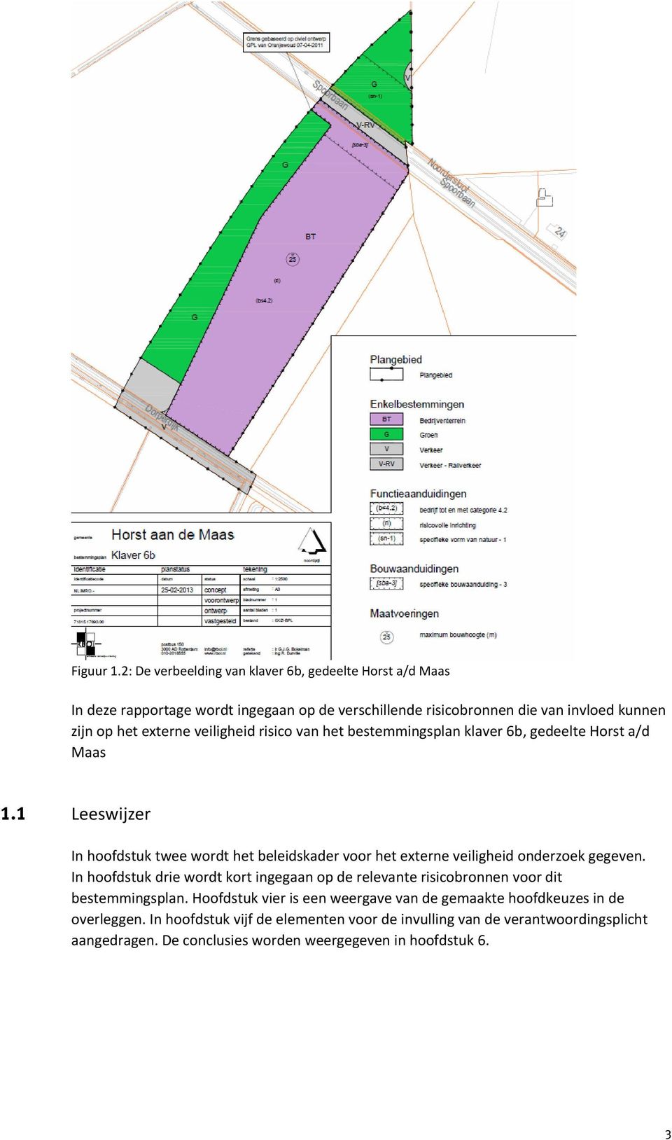 veiligheid risico van het bestemmingsplan klaver 6b, gedeelte Horst a/d Maas 1.