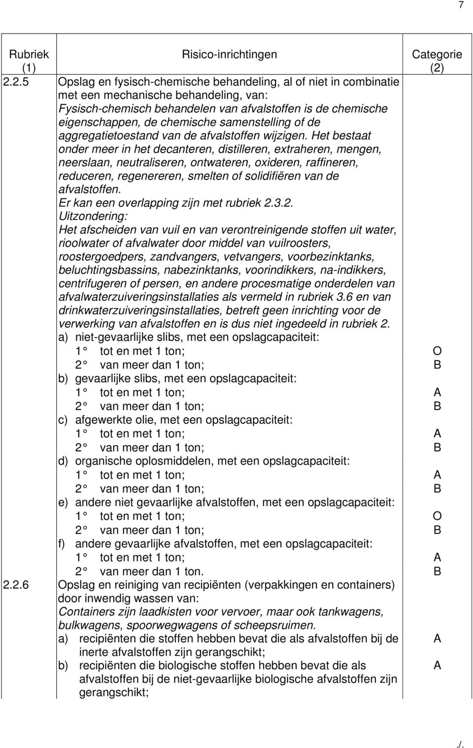 Het bestaat onder meer in het decanteren, distilleren, extraheren, mengen, neerslaan, neutraliseren, ontwateren, oxideren, raffineren, reduceren, regenereren, smelten of solidifiëren van de