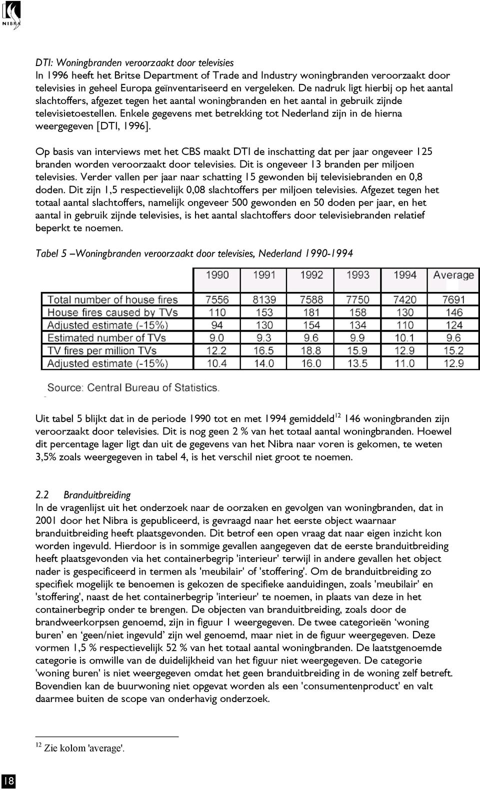 Enkele gegevens met betrekking tot Nederland zijn in de hierna weergegeven [DTI, 1996].