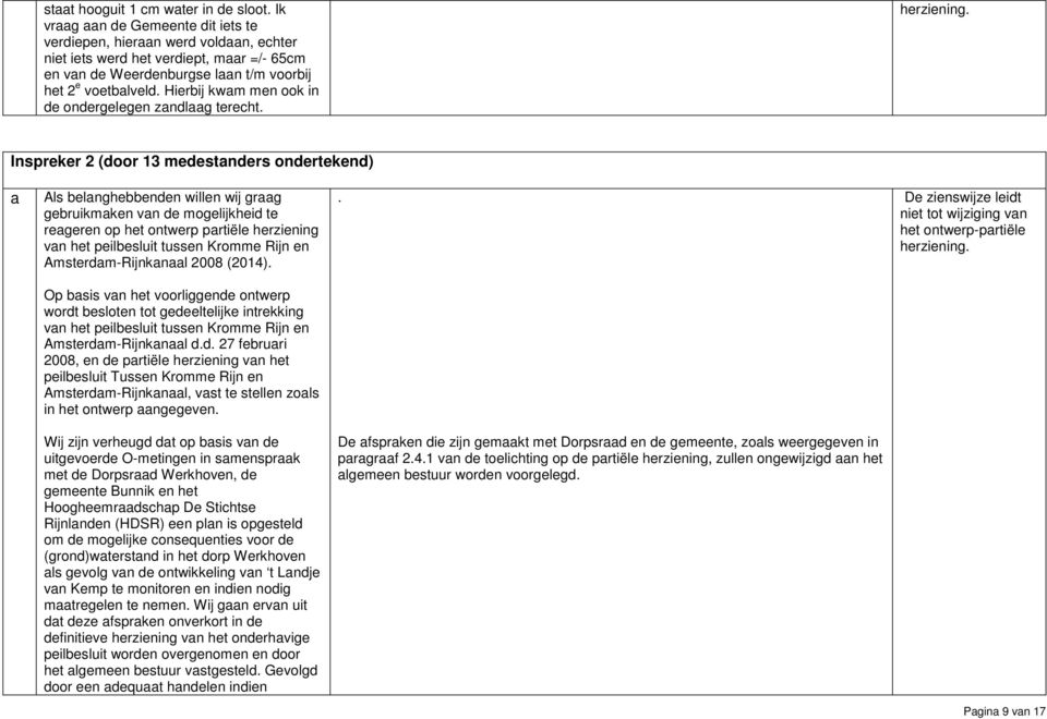 Hierbij kwam men ook in de ondergelegen zandlaag terecht. herziening.