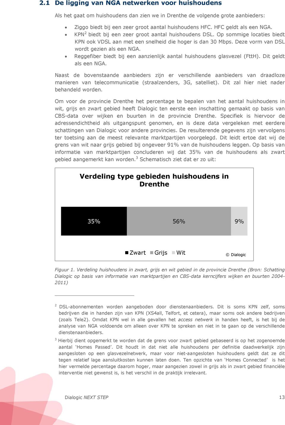 Deze vorm van DSL wordt gezien als een NGA. Reggefiber biedt bij een aanzienlijk aantal huishoudens glasvezel (FttH). Dit geldt als een NGA.