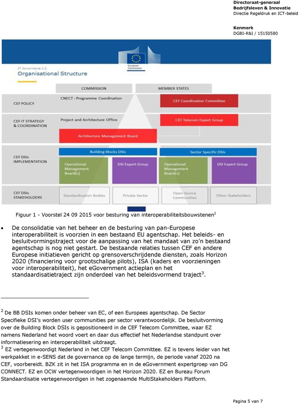 De bestaande relaties tussen CEF en andere Europese initiatieven gericht op grensoverschrijdende diensten, zoals Horizon 2020 (financiering voor grootschalige pilots), ISA (kaders en voorzieningen