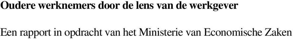 rapport in opdracht van het