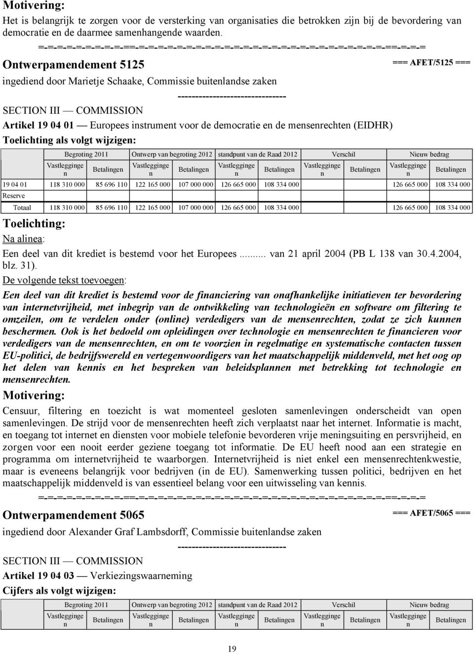 wijzige: Begrotig 2011 Otwerp va begrotig 2012 stadput va de Raad 2012 Verschil Nieuw bedrag Vastleggige Betalige Vastleggige Betalige Vastleggige Betalige Vastleggige Betalige Vastleggige Betalige