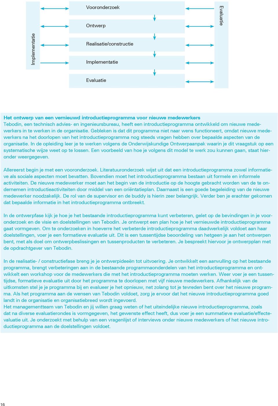 Gebleken is dat dit programma niet naar wens functioneert, omdat nieuwe medewerkers na het doorlopen van het introductieprogramma nog steeds vragen hebben over bepaalde aspecten van de organisatie.