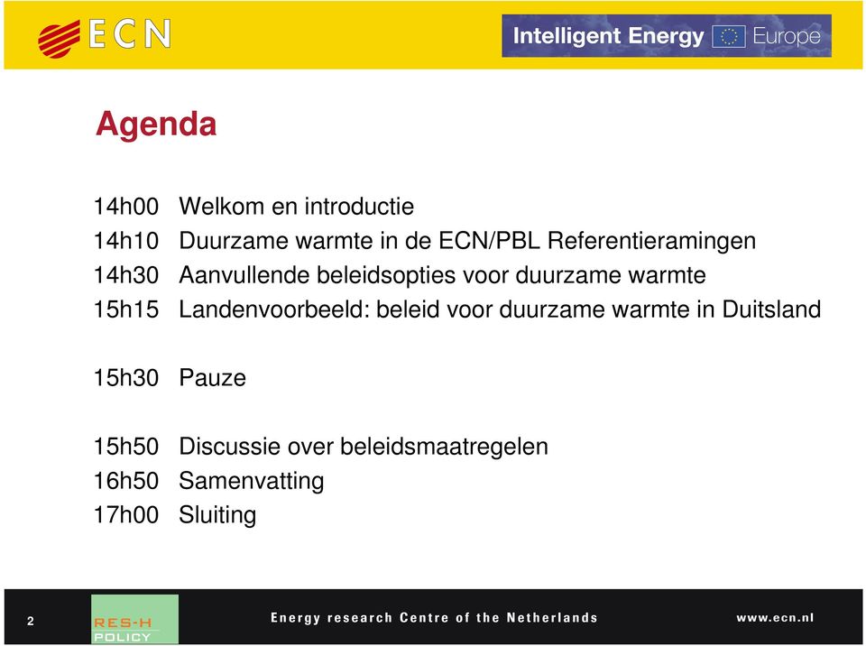 warmte Landenvoorbeeld: beleid voor duurzame warmte in Duitsland 15h30