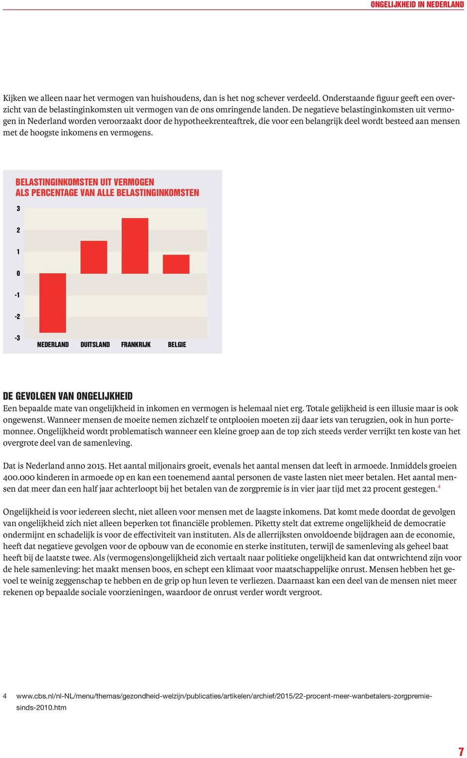 De negatieve belastinginkomsten uit vermogen in Nederland worden veroorzaakt door de hypotheekrenteaftrek, die voor een belangrijk deel wordt besteed aan mensen met de hoogste inkomens en vermogens.