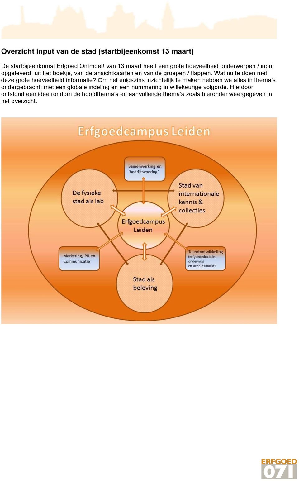 Wat nu te doen met deze grote hoeveelheid informatie?