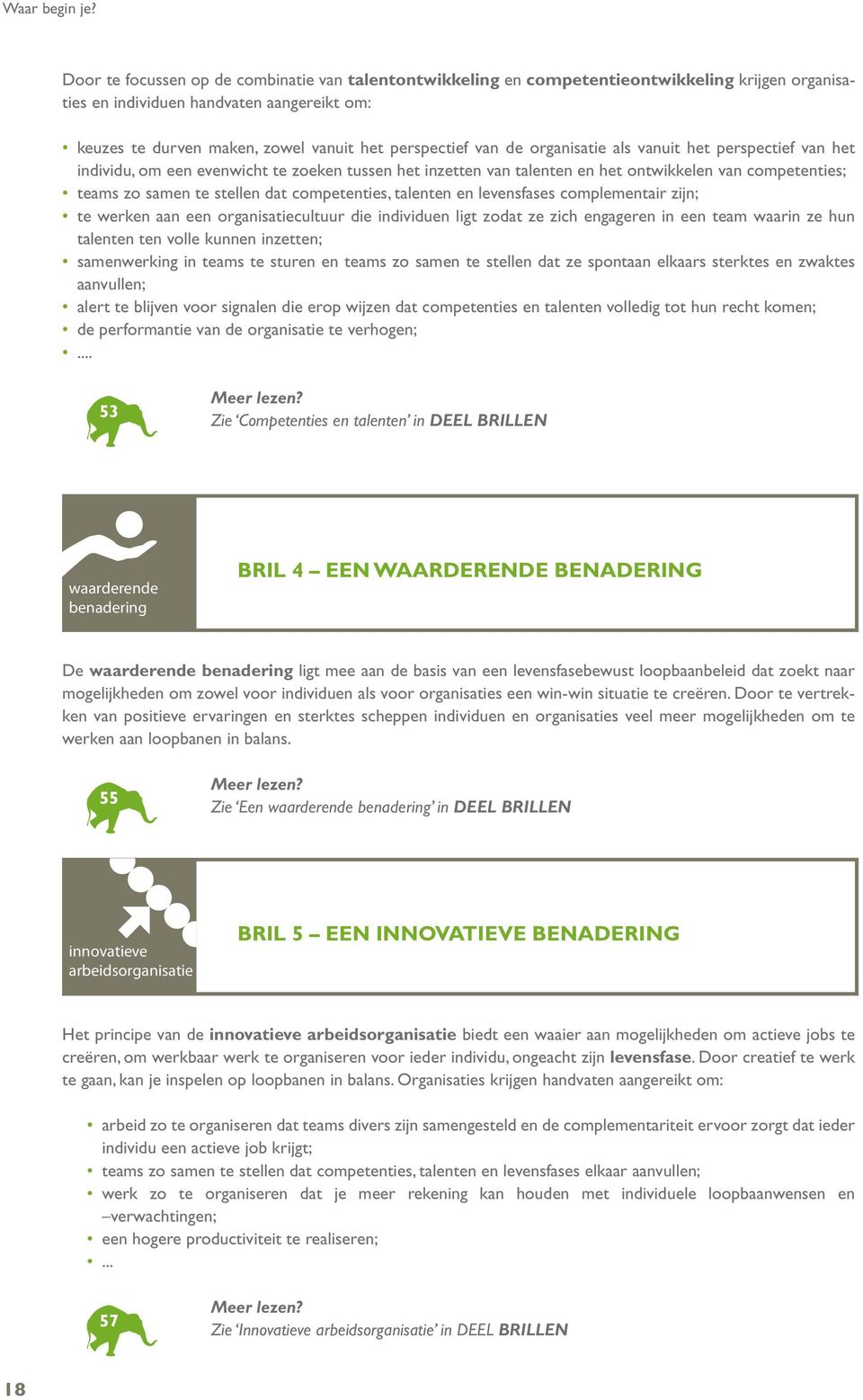 van de organisatie als vanuit het perspectief van het individu, om een evenwicht te zoeken tussen het inzetten van talenten en het ontwikkelen van competenties; teams zo samen te stellen dat