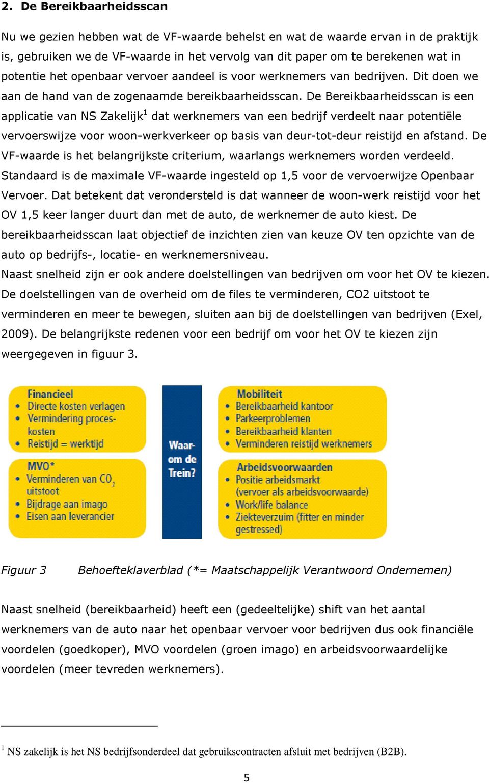 De Bereikbaarheidsscan is een applicatie van NS Zakelijk 1 dat werknemers van een bedrijf verdeelt naar potentiële vervoerswijze voor woon-werkverkeer op basis van deur-tot-deur reistijd en afstand.